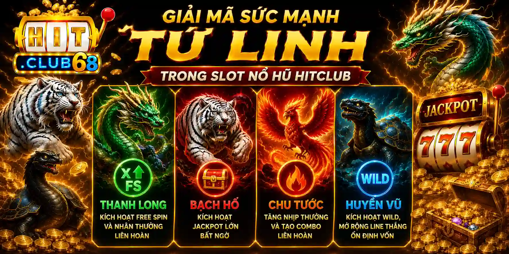 Giải mã sức mạnh từng “linh thú” trong slot nổ hũ tứ linh Hitclub Giải mã sức mạnh từng “linh thú” trong slot nổ hũ tứ linh Hitclub