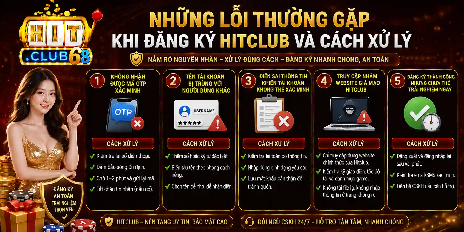 Lỗi đăng ký Hitclub và cách khắc phục